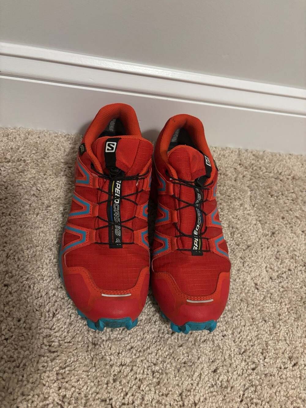 Salomon Speedcross 4 Size 7 Red Blue Trail Running Shoes